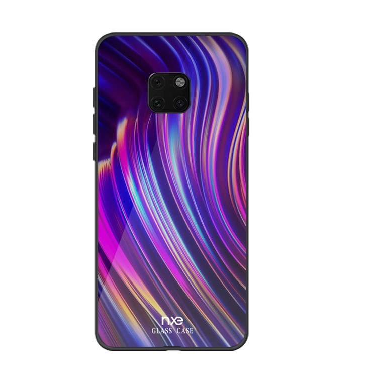 NXE Pattern Printing Glass Phone Case for Huawei Mate 20 Pro - Style A-1