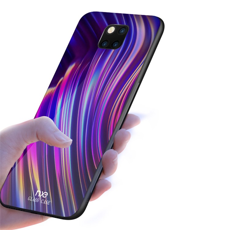 NXE Pattern Printing Glass Phone Case for Huawei Mate 20 Pro - Style A-4