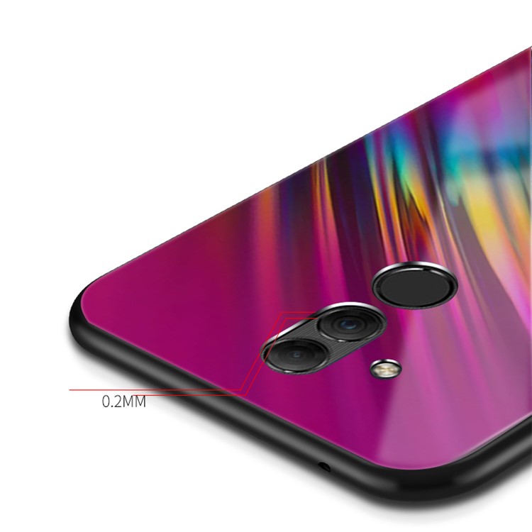 NXE Pattern Printing Glass Cell Phone Cover for Huawei Mate 20 Lite / Maimang 7 - Style B-4