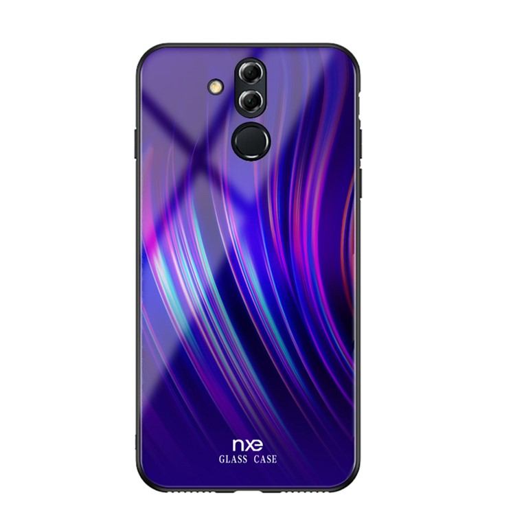 NXE Pattern Printing Glass Cell Phone Shell for Huawei Mate 20 Lite / Maimang 7 - Style C-1