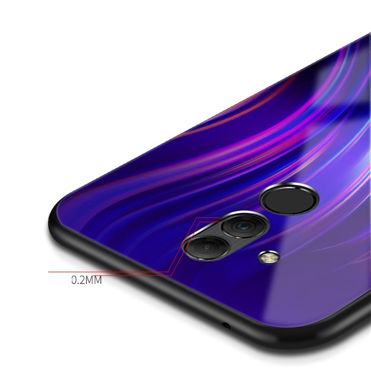 NXE Pattern Printing Glass Cell Phone Shell for Huawei Mate 20 Lite / Maimang 7 - Style C-4