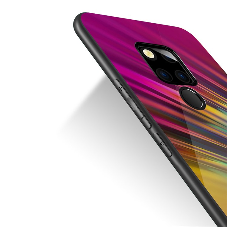 NXE Pattern Printing Glass TPU Hybrid Phone Cover for Huawei Mate 20 - Style B-3