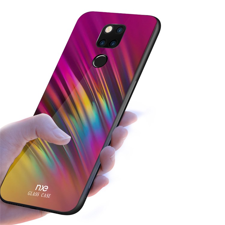 NXE Pattern Printing Glass TPU Hybrid Phone Cover for Huawei Mate 20 - Style B-4