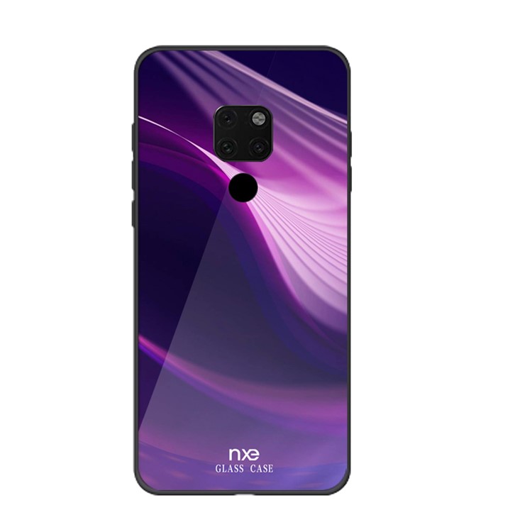 NXE Pattern Printing Glass TPU Protection Mobile Phone Casing for Huawei Mate 20 - Style D