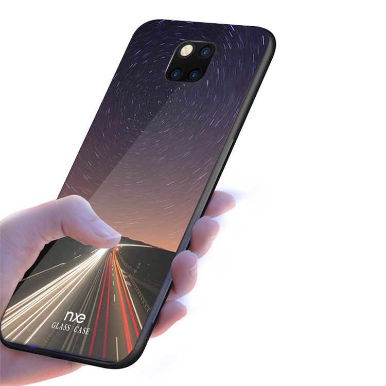 NXE Galaxy and Road Series for Huawei Mate 20 Pro Patterned 9H Glass + TPU Mobile Phone Casing - Style C-1