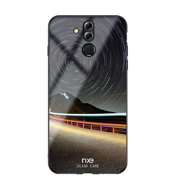 NXE Galaxy and Road Series Patterned 9H Glass + TPU Hybrid Casing for Huawei Mate 20 Lite - Style B-1