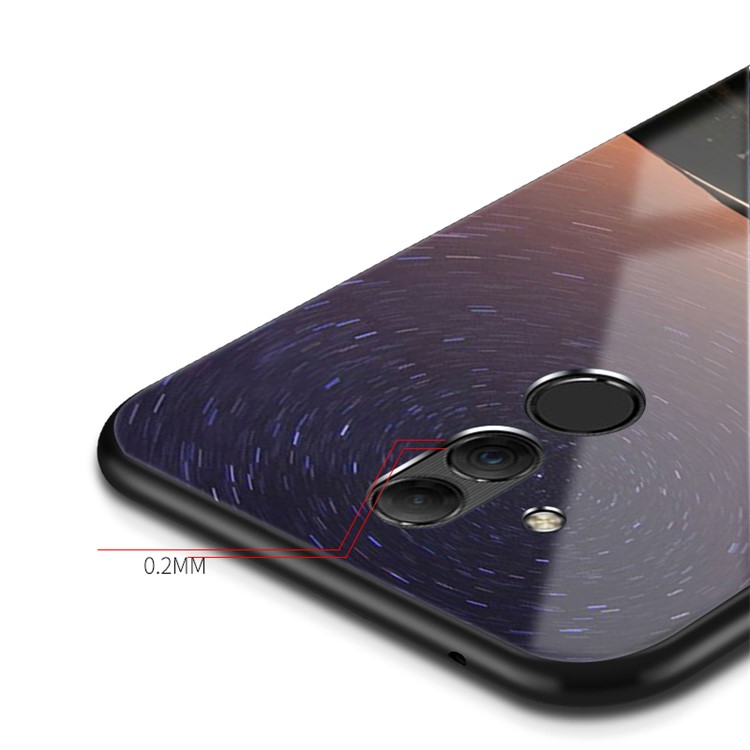 NXE Galaxy and Road Series Patterned 9H Glass + TPU Hybrid Back Shell for Huawei Mate 20 Lite - Style C-4