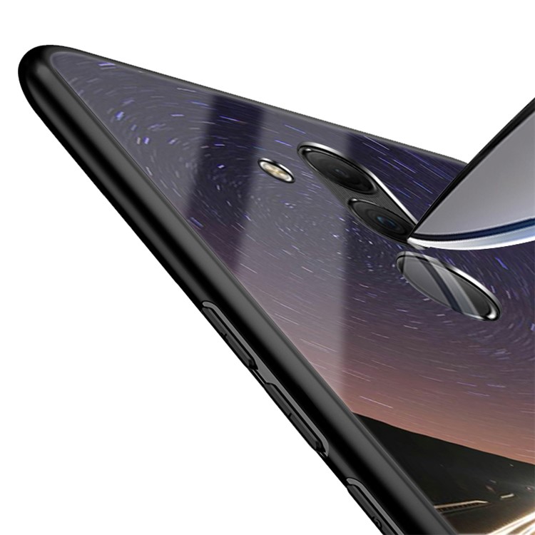 NXE Galaxy and Road Series Patterned 9H Glass + TPU Hybrid Back Shell for Huawei Mate 20 Lite - Style C-5