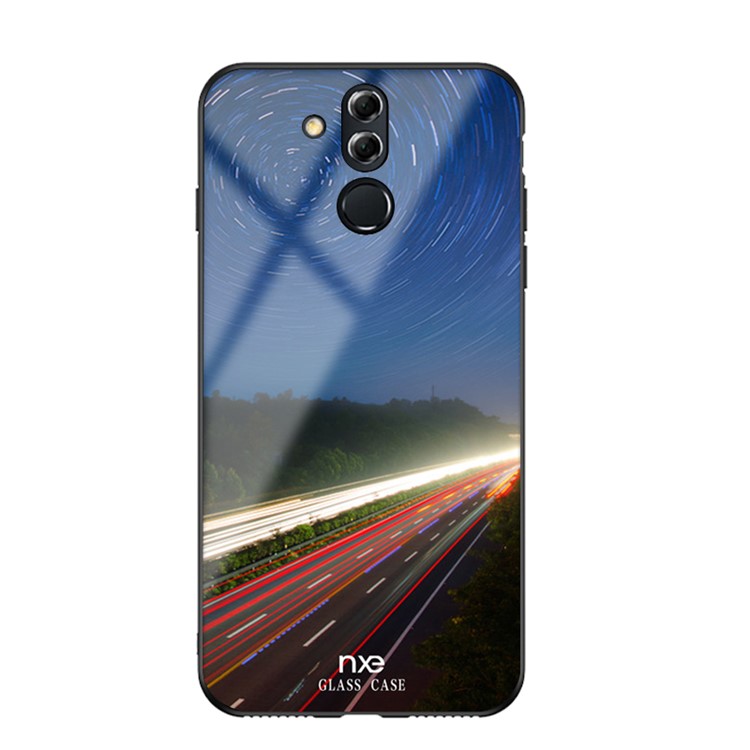 NXE Galaxy and Road Series Patterned 9H Glass + TPU Protection Cover for Huawei Mate 20 Lite - Style D-1