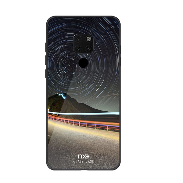 NXE Galaxy and Road Series for Huawei Mate 20 Patterned 9H Glass + TPU Hybrid Back Case - Style B-1