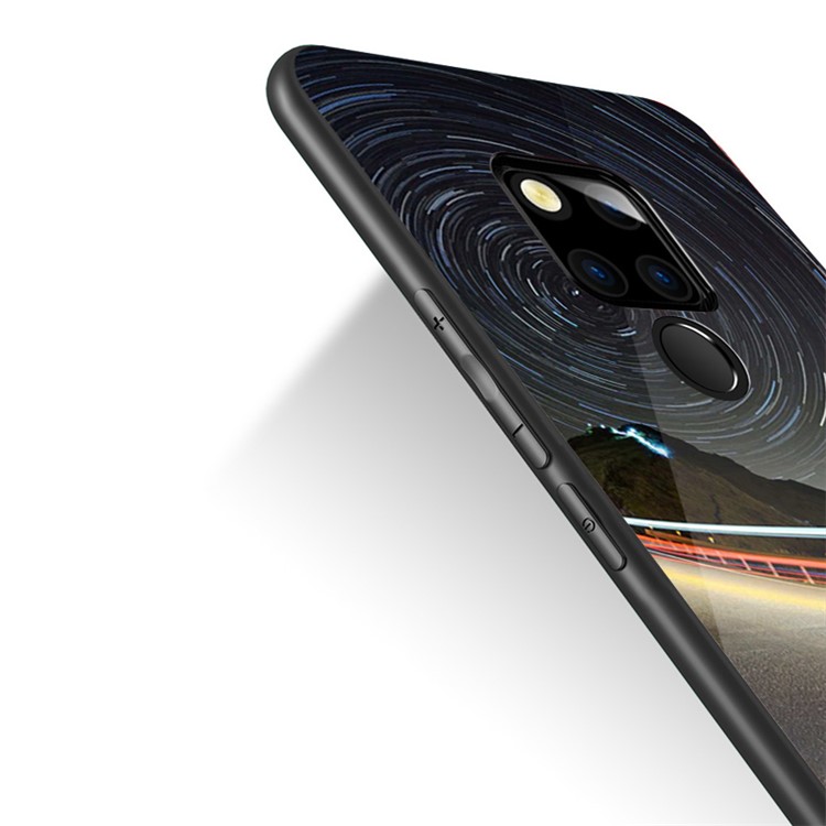NXE Galaxy and Road Series for Huawei Mate 20 Patterned 9H Glass + TPU Hybrid Back Case - Style B-3