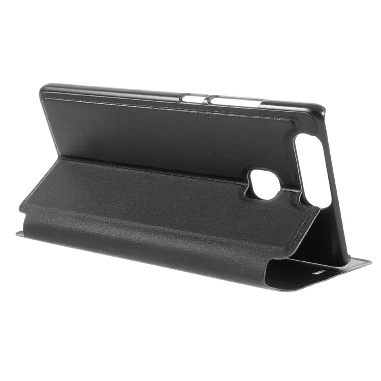 View Window Smart Leather Stand Case for Huawei P9 - Black-5