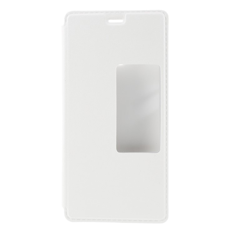 View Window Smart Leather Stand Cover for Huawei P9 - White-3