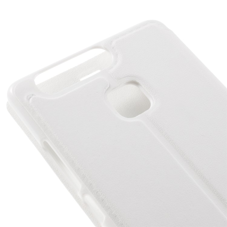 View Window Smart Leather Stand Cover for Huawei P9 - White-7