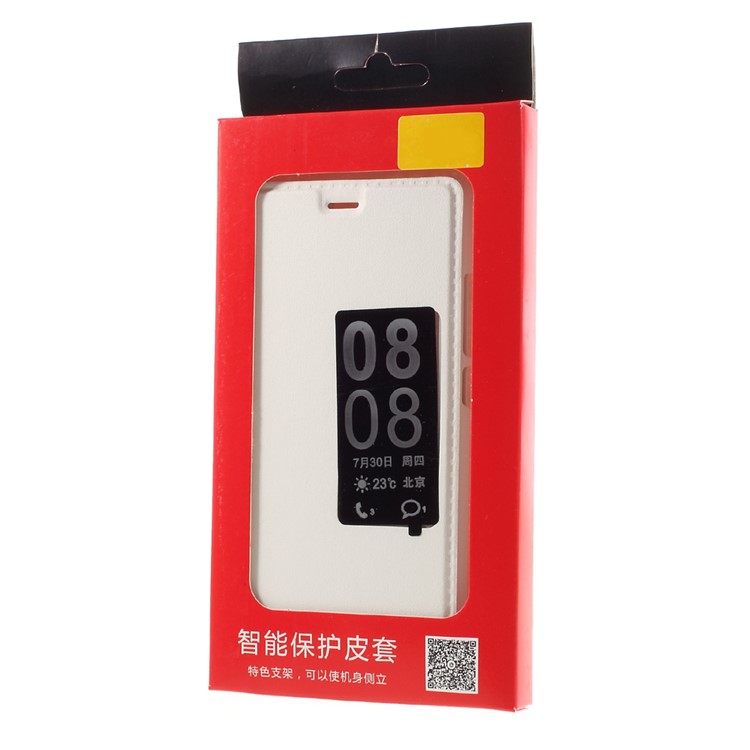 View Window Smart Leather Stand Cover for Huawei P9 - White-9