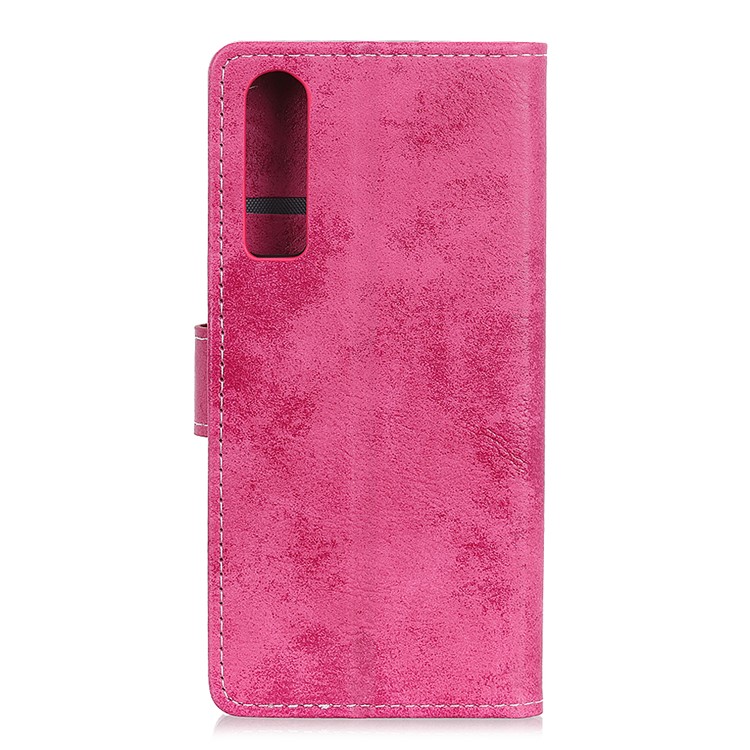 Vintage Style Wallet Leather Magnetic Shell with Stand for Huawei P30 - Rose-4