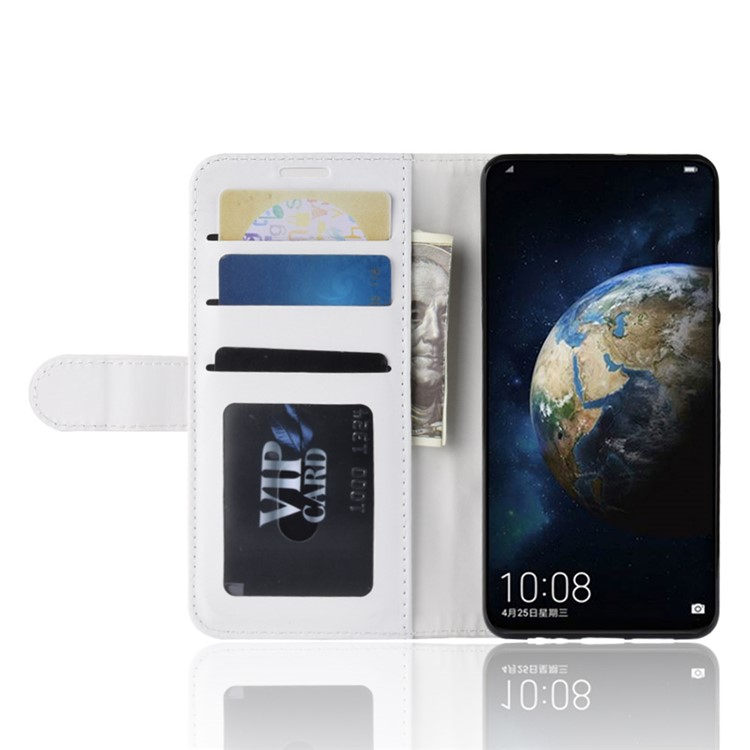 Crazy Horse Wallet Stand Leather Cellphone Cover for Huawei P30 - White-5