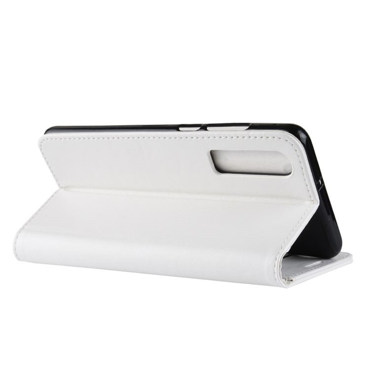 Crazy Horse Wallet Stand Leather Cellphone Cover for Huawei P30 - White-6