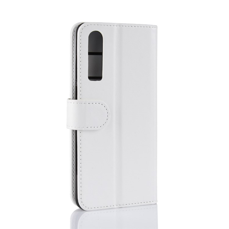 Crazy Horse Wallet Stand Leather Cellphone Cover for Huawei P30 - White-7