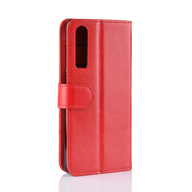 Crazy Horse Wallet Stand Leather Mobile Case for Huawei P30 - Red-7