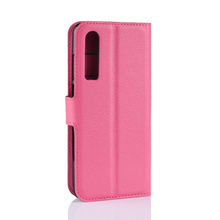Litchi Texture Wallet Stand Leather Mobile Case for Huawei P30 - Rose-3