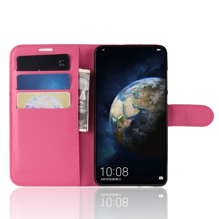 Litchi Texture Wallet Stand Leather Mobile Case for Huawei P30 - Rose-4