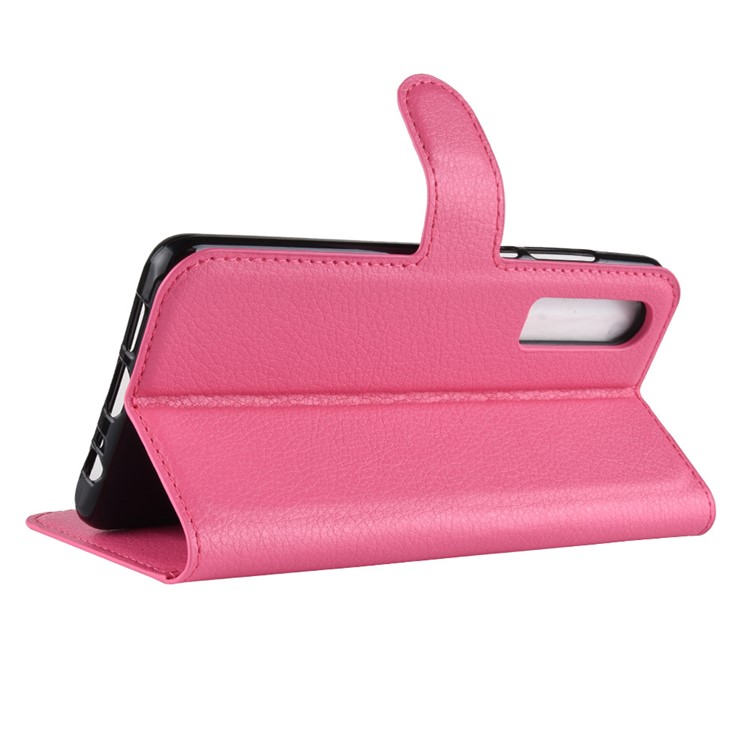Litchi Texture Wallet Stand Leather Mobile Case for Huawei P30 - Rose-6
