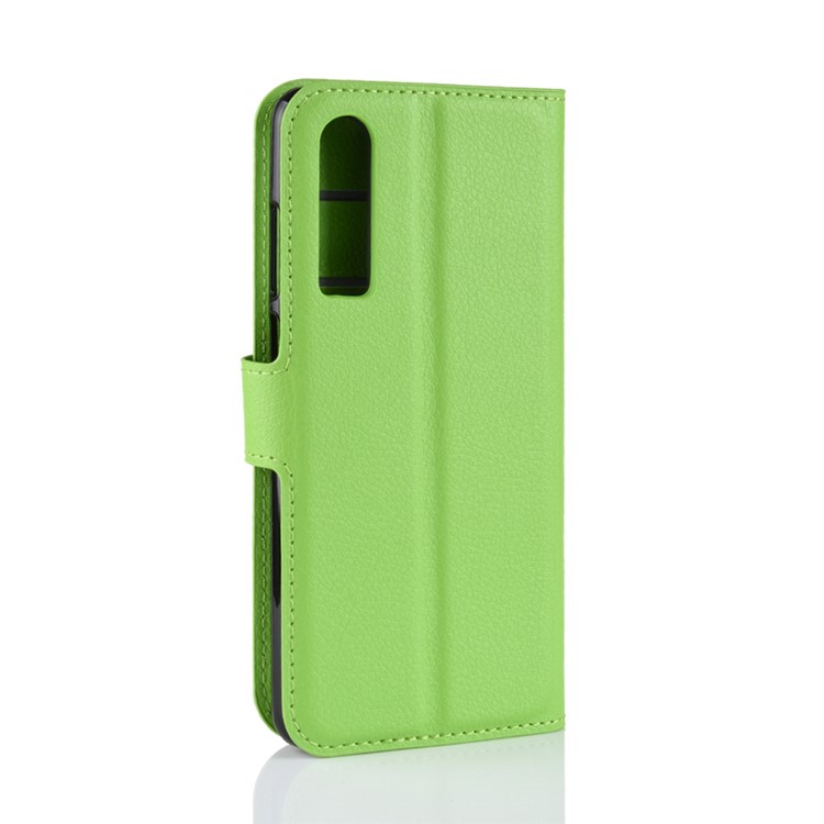 Litchi Texture Wallet Magnetic Leather Phone Shell for Huawei P30 - Green-3
