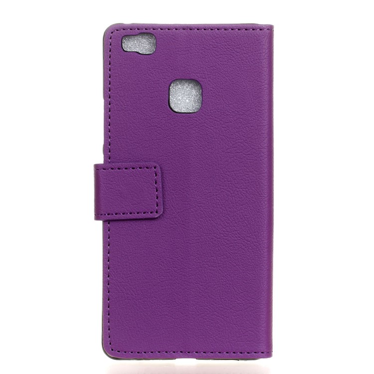 Leather Case Wallet Stand Cover for Huawei P9 Lite - Purple-2