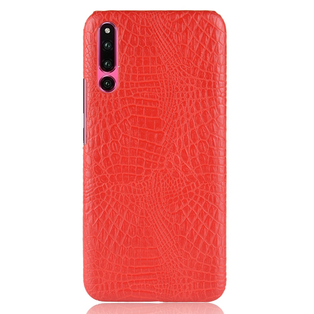 Crocodile Texture PU Leather Coated PC Phone Case for Huawei P30 - Red-4