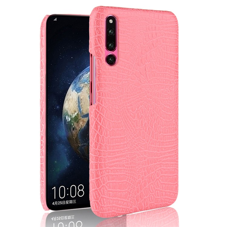 Crocodile Texture PU Leather Coated PC Phone Shell for Huawei P30 - Pink-1