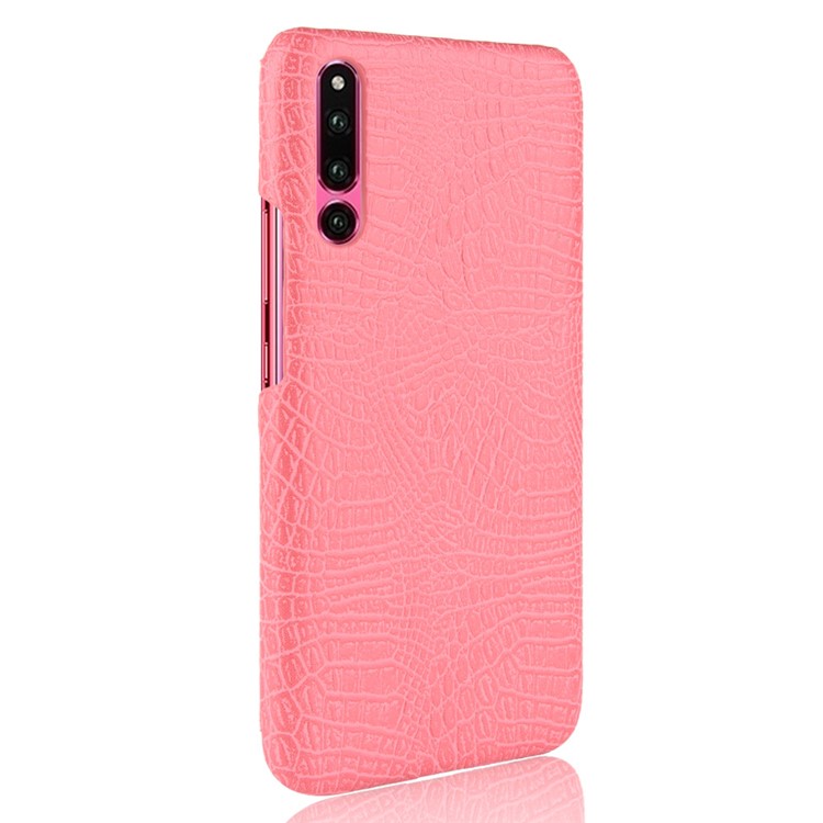Crocodile Texture PU Leather Coated PC Phone Shell for Huawei P30 - Pink-4