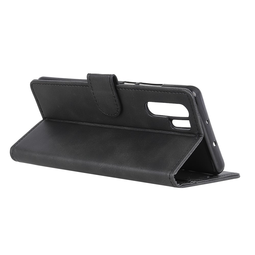 For Huawei P30 Pro Matte PU Leather Wallet Magnetic Protective Case - Black-9