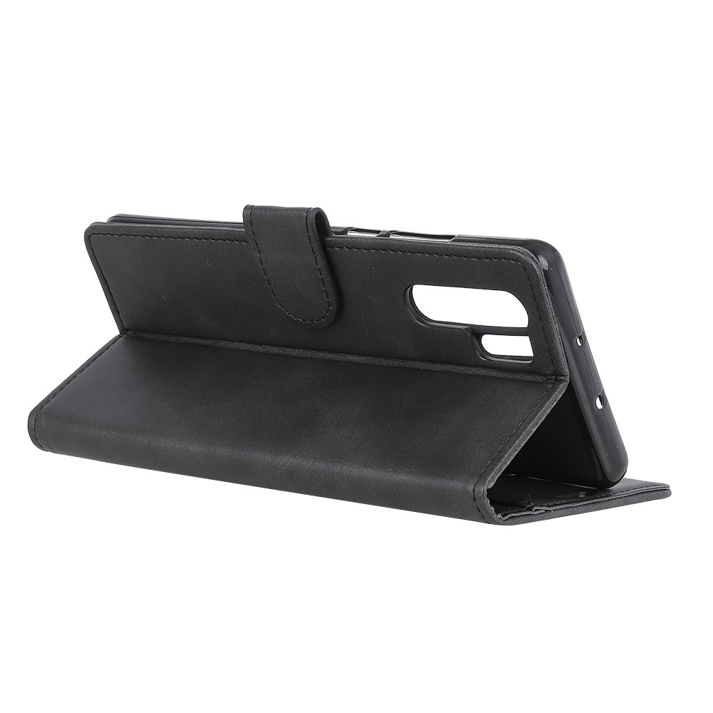 Para Huawei P30 Pro Matte PU PU Carteira de Couro Case de Proteção Magnética - Preto