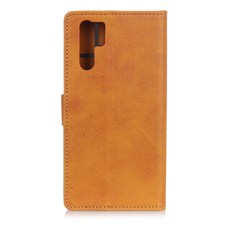 For Huawei P30 Pro Matte PU Leather Wallet Magnetic Phone Case - Brown-7