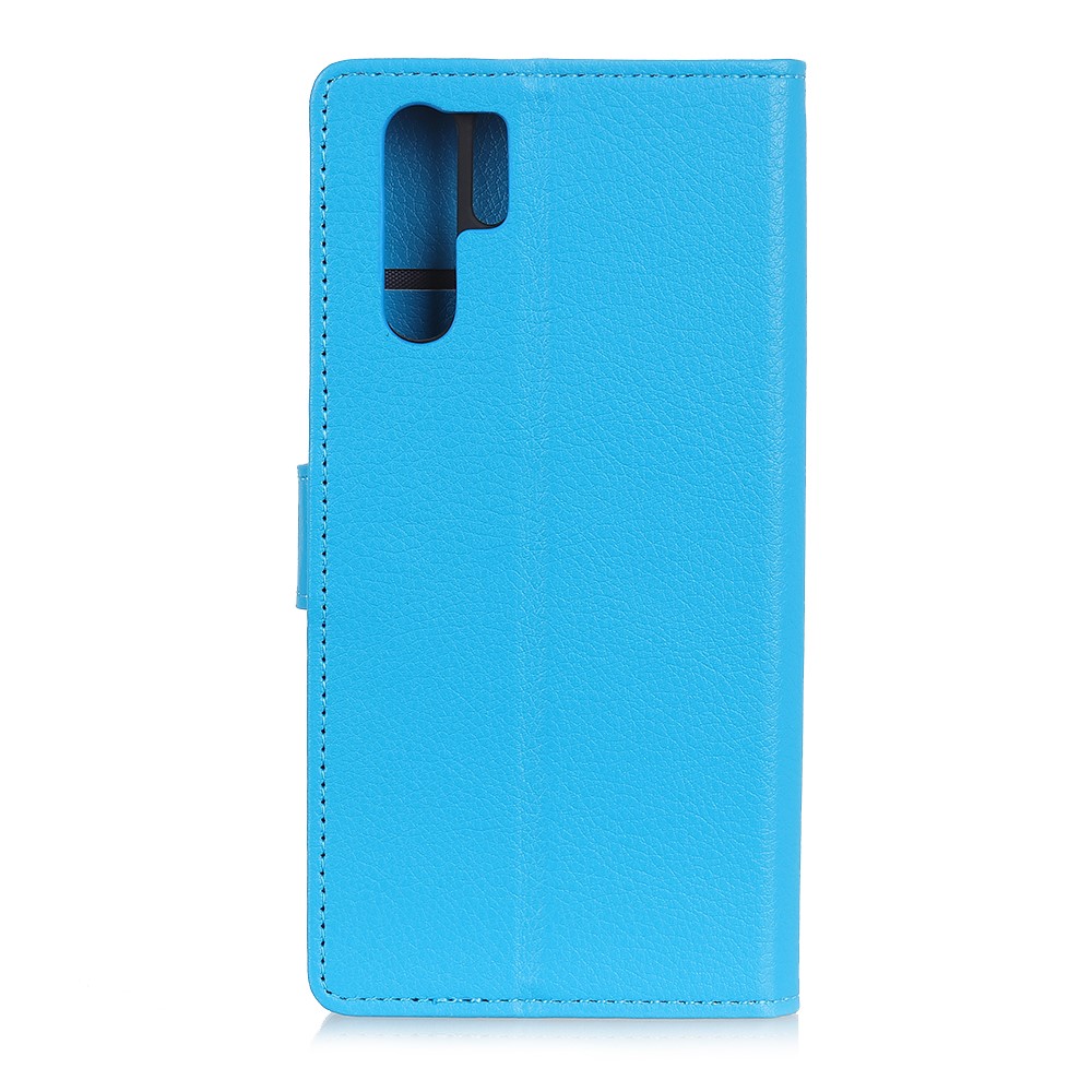 Litchi Skin Wallet Leather Magnetic Case for Huawei P30 Pro - Blue-4
