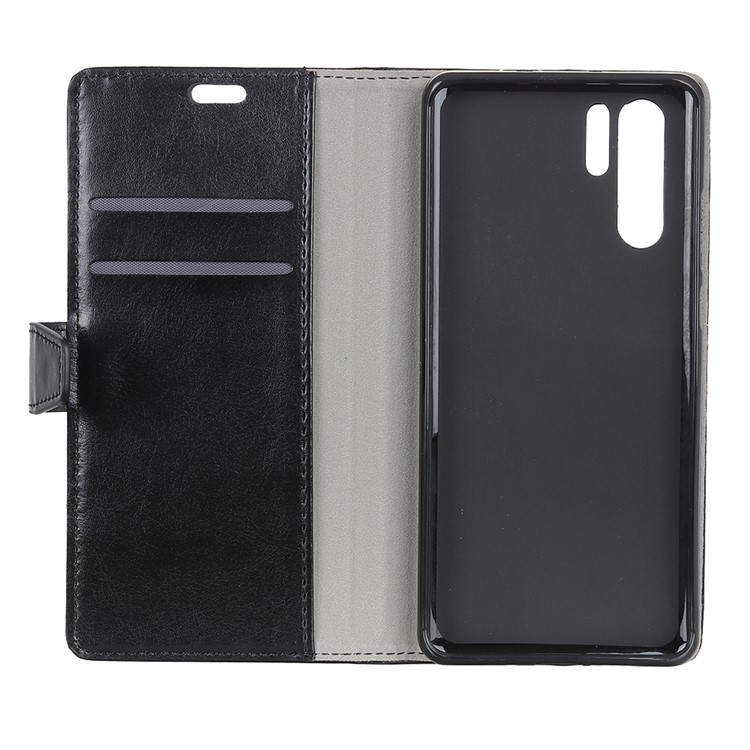 Crazy Horse Leder Geldbörse Tasche Für Huawei P30 Pro - Schwarz-4