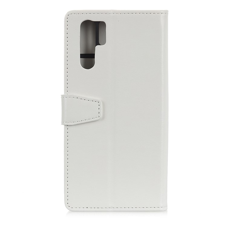 Crazy Horse Leather Wallet Cover for Huawei P30 Pro - White-3