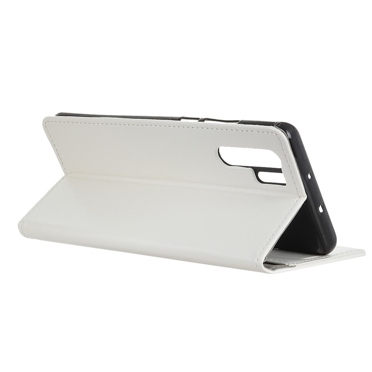 Crazy Horse Leather Wallet Cover for Huawei P30 Pro - White-5