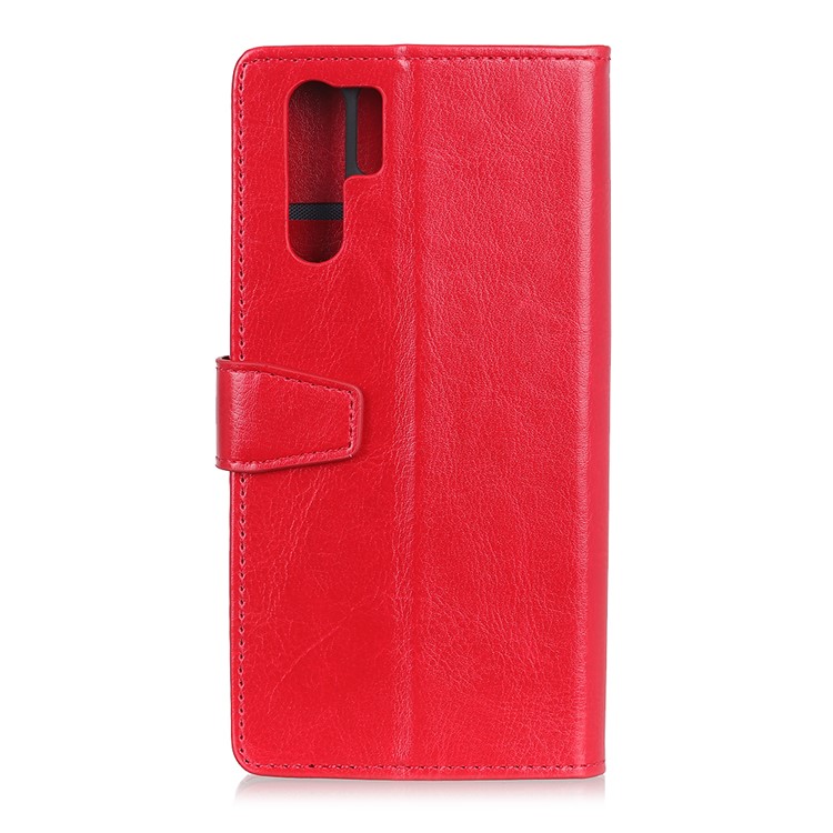 Crazy Horse Leather Wallet Case Cover for Huawei P30 Pro - Red-4