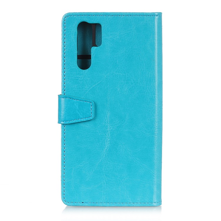 Crazy Horse Stand Leather Wallet Case for Huawei P30 Pro - Blue-3