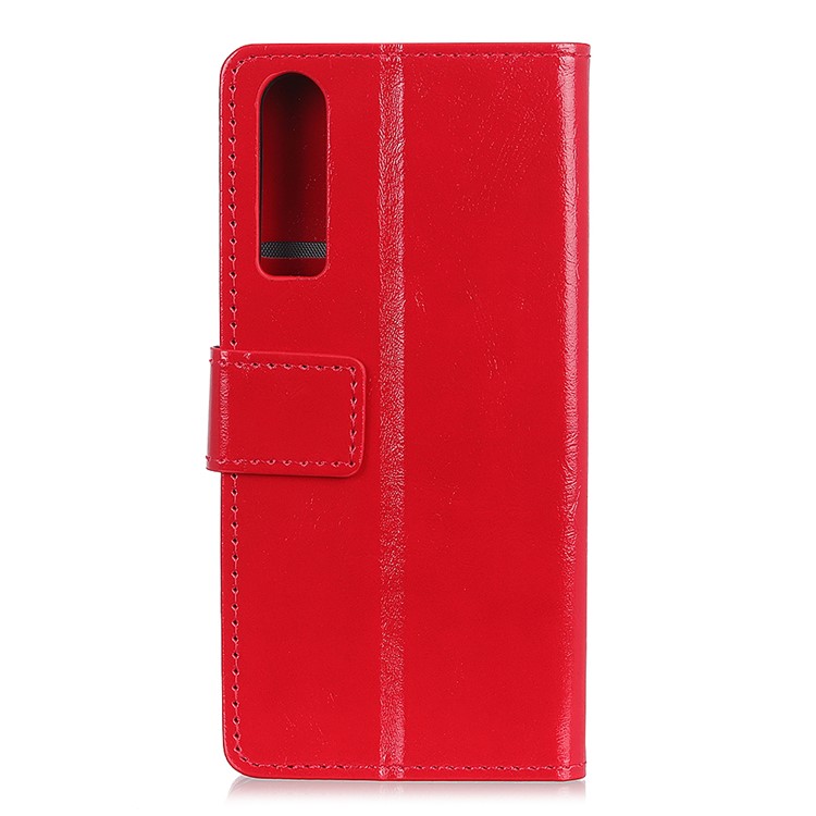 Crazy Horse Wallet Leather Stand Phone Case for Huawei P30 - Red-2
