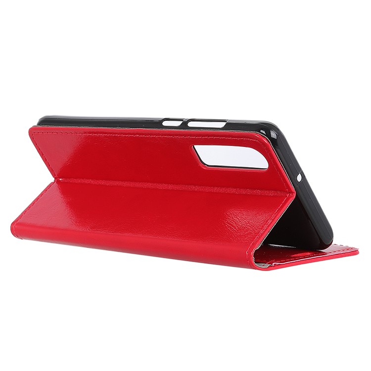 Crazy Horse Wallet Leather Stand Phone Case for Huawei P30 - Red-6