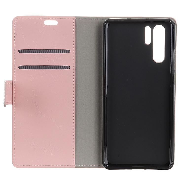 Crazy Horse Magnetic Stand Wallet PU Leather Protective Casing for Huawei P30 Pro - Pink-3