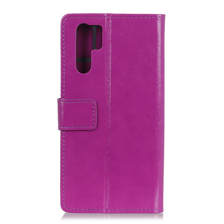 Crazy Horse Texture Magnetic Stand Wallet PU Leather Cell Phone Case for Huawei P30 Pro - Purple-2