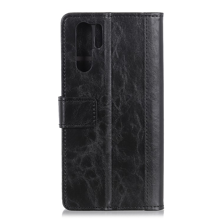 Rivet Decorated Leather Stand Wallet Magnetic Case for Huawei P30 Pro - Black-3
