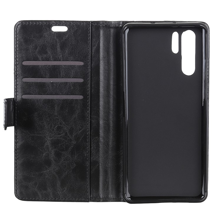 Rivet Decorated Leather Stand Wallet Magnetic Case for Huawei P30 Pro - Black-5