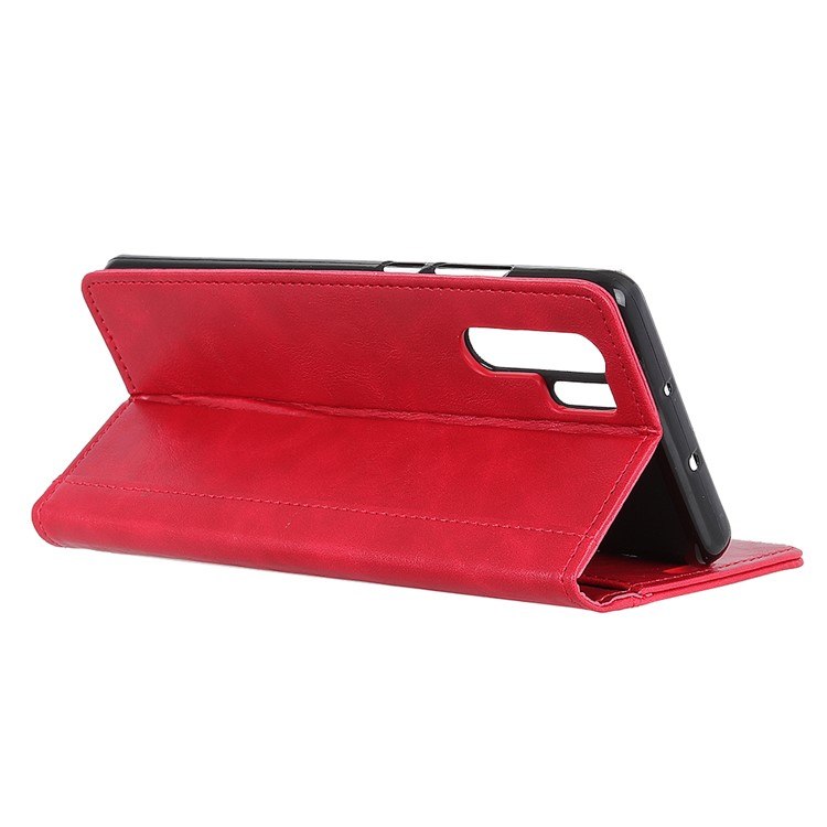 Rivet Decorated Leather Stand Wallet Magnetic Cover for Huawei P30 Pro - Red-8