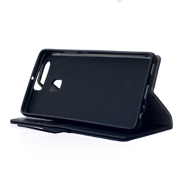 Lychee Texture Leather Case Wallet Cover for Huawei P9 - Black-4