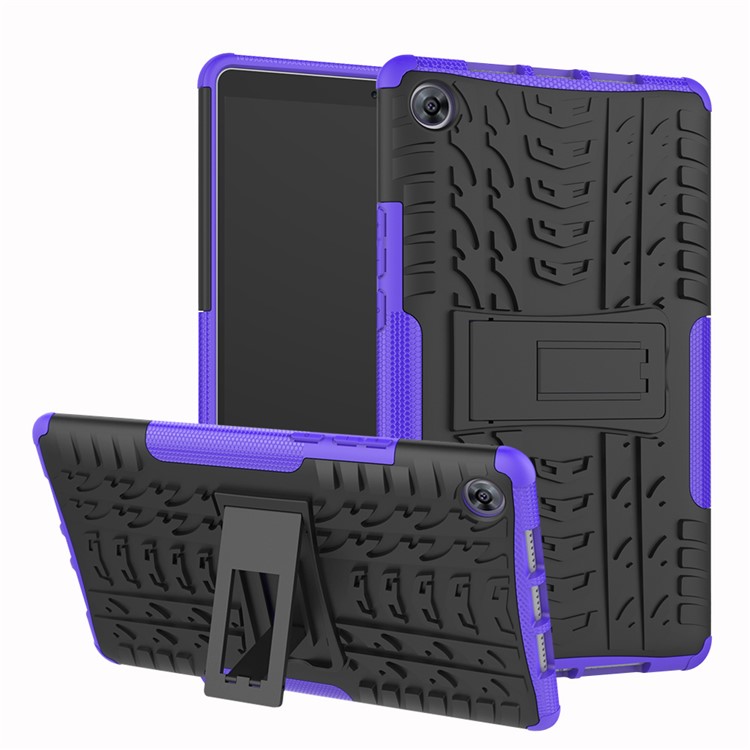 Anti-slip PC + TPU Hybrid Cover with Kickstand for Huawei MediaPad M5 8 (8.4-inch) - Purple-1